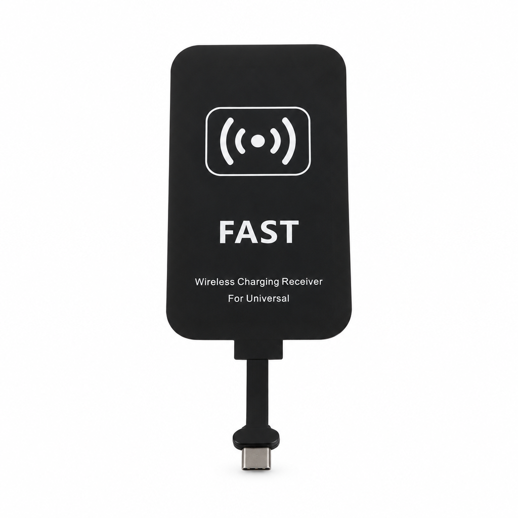 সামনে থেকে কালো wireless charging receiver pad